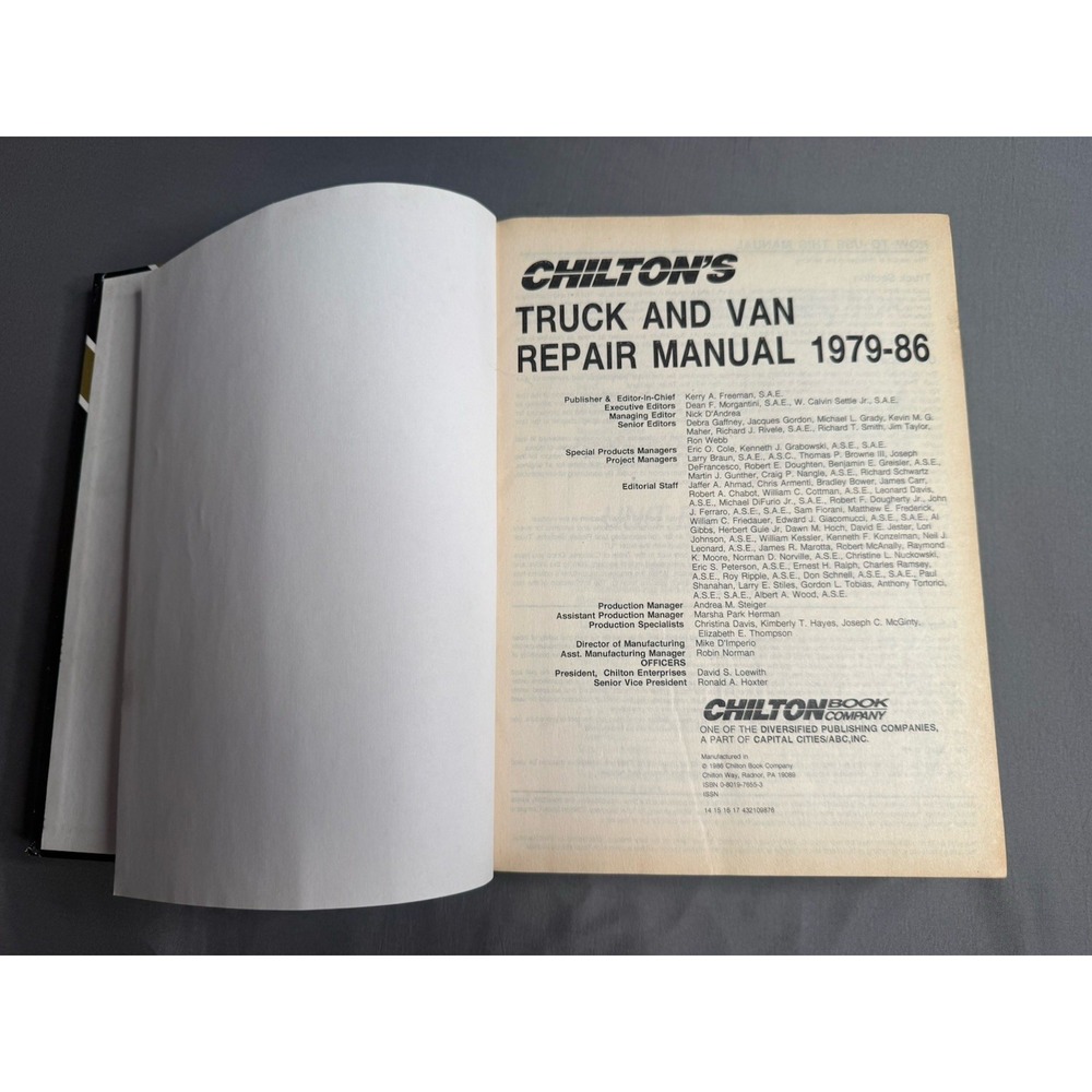 Chilton's Truck & Van Repair Manual 1979-1986 Collectors Edition Part No. 7655 - Picture 5 of 5